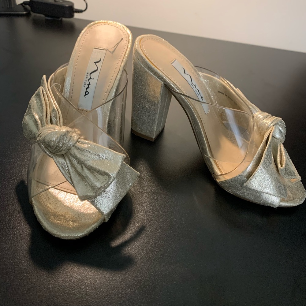 Soft Gold Block Heels
